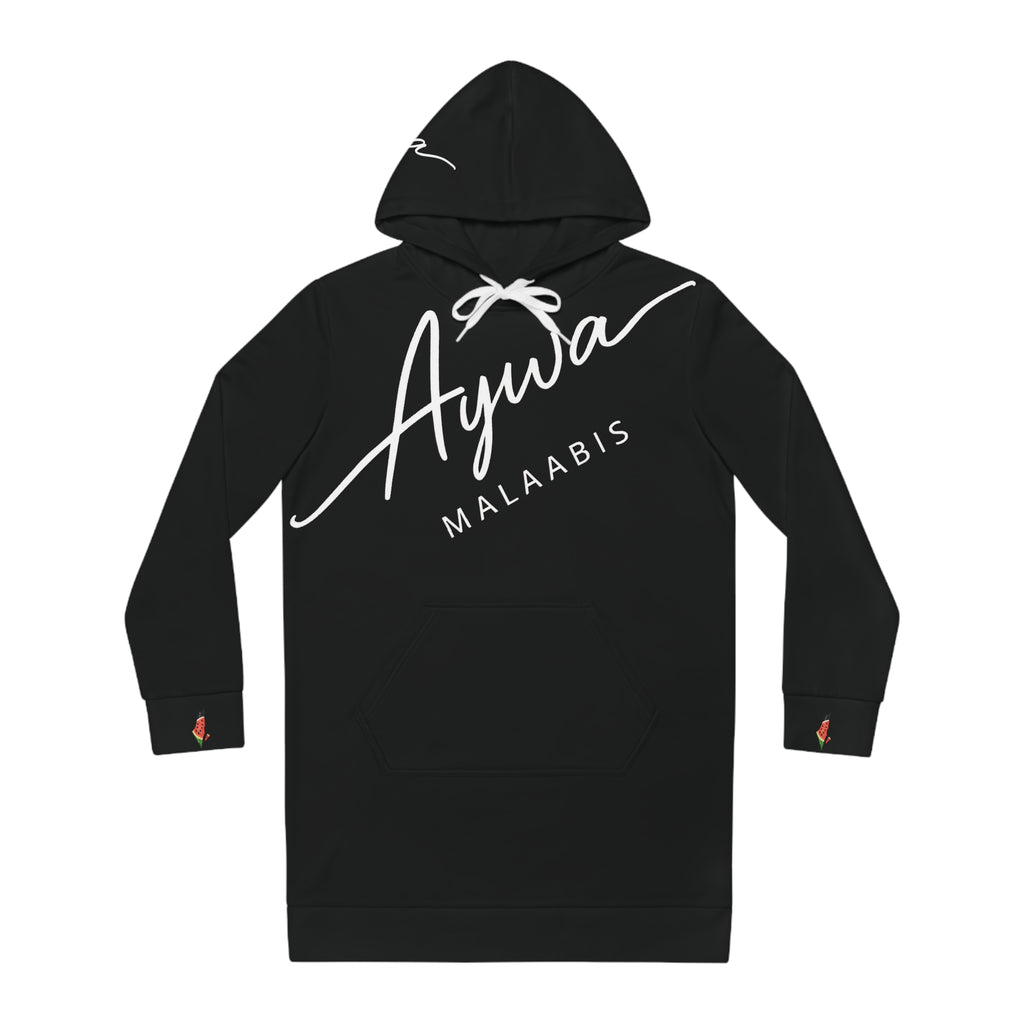 Aywa Malaabis - Aywa's Oversized Hoodie Dress - Large White Font