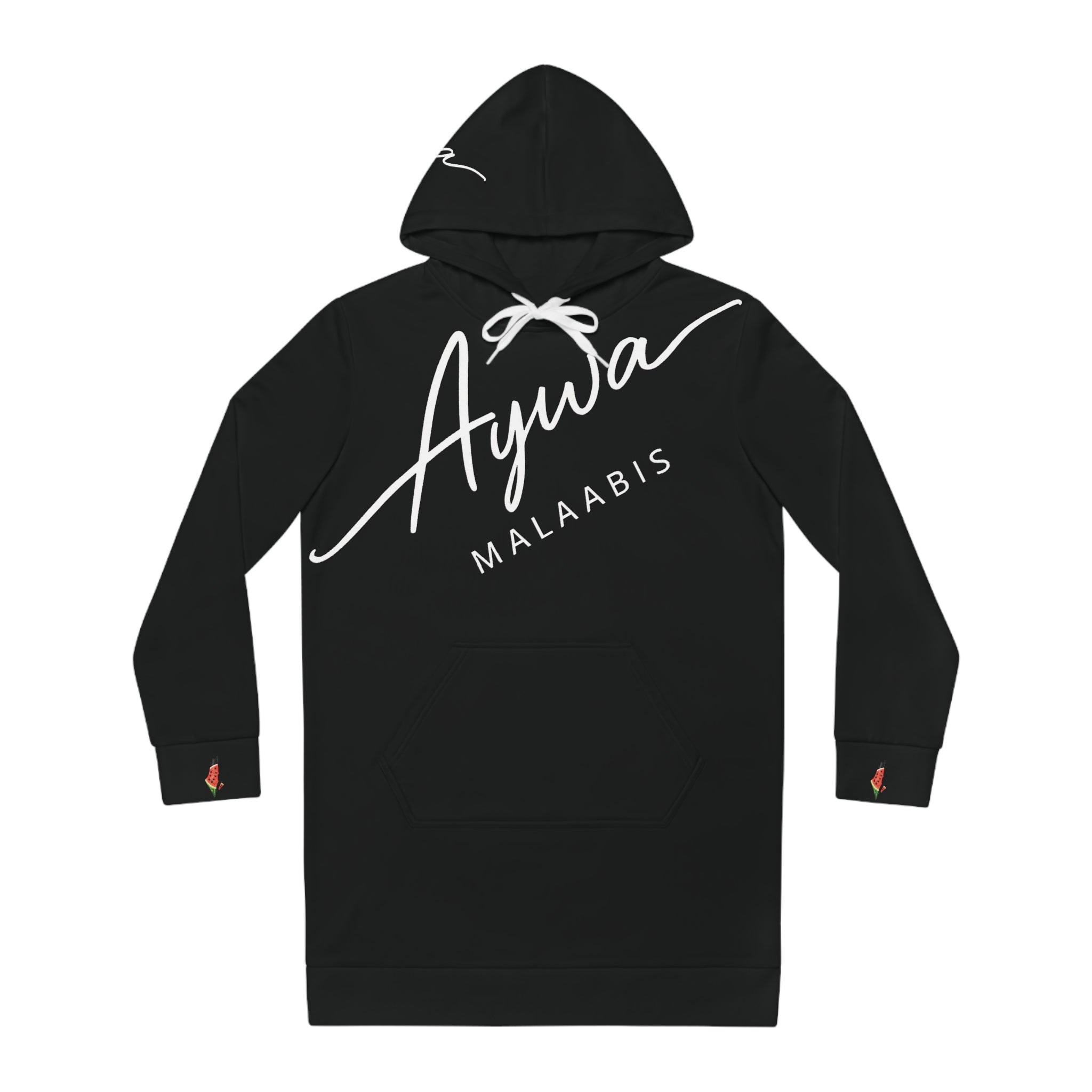 Aywa Malaabis - Aywa's Oversized Hoodie Dress - Large White Font