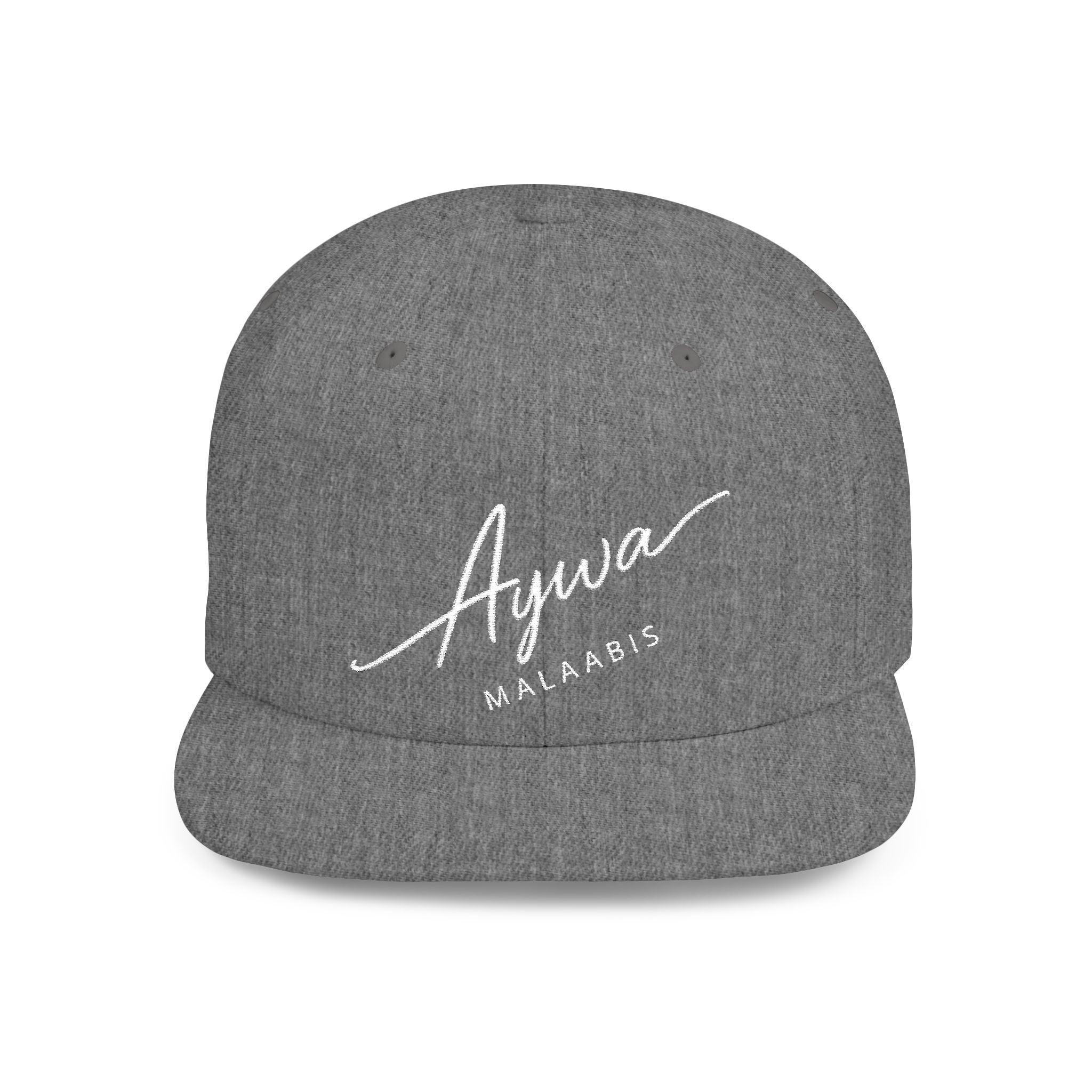 Aywa Snapback Hat — Flat Bill Cap