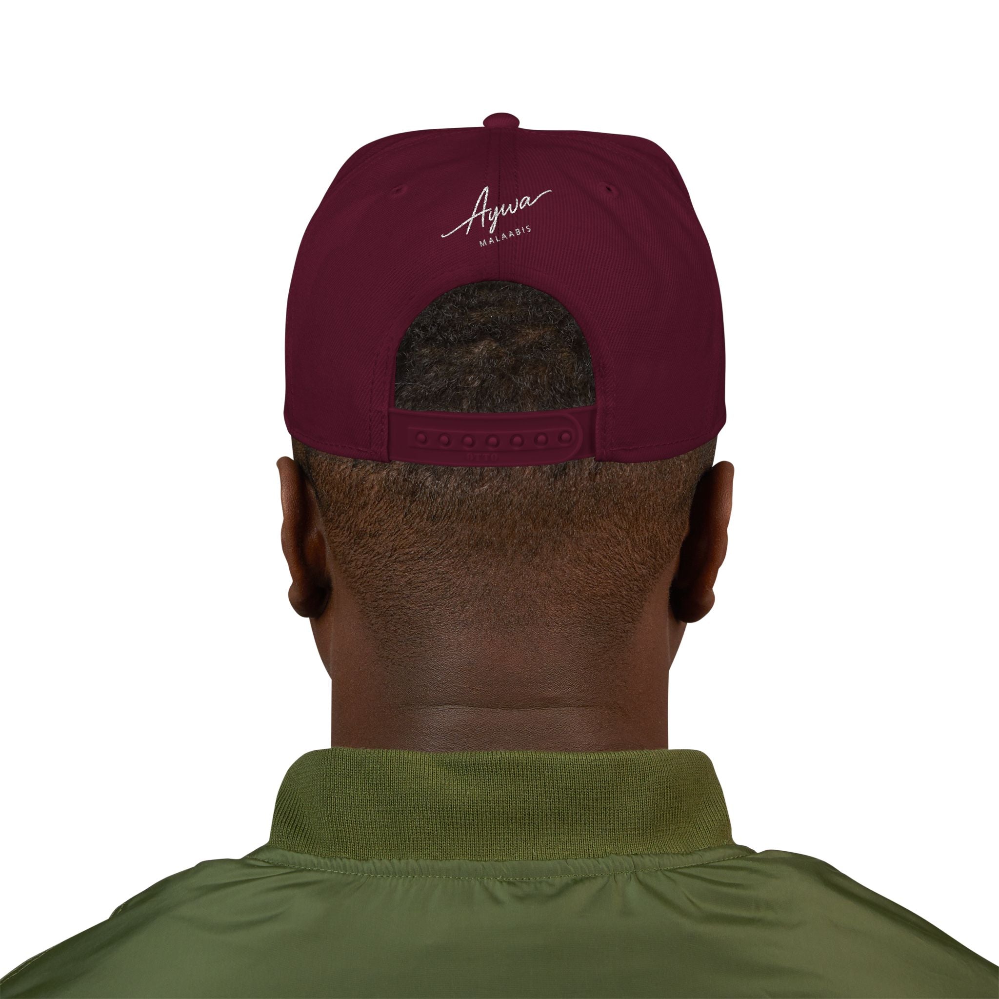 Aywa Malaabis Snapback Hat — Embroidered 'Aywa' Streetwear Cap