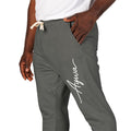 Aywa Joggers — "Amor" Script Graphic Fleece Sweatpants