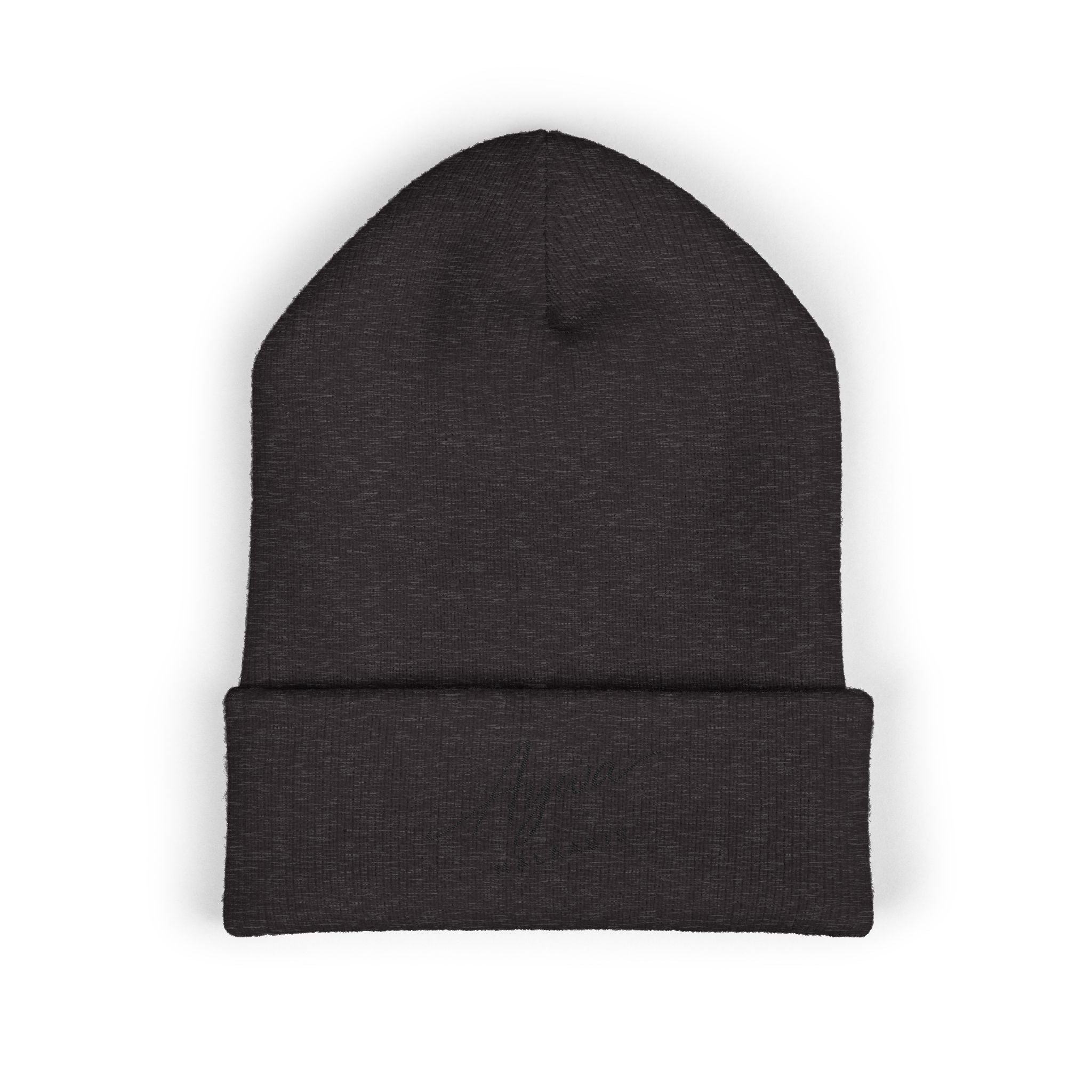 Aywa Malaabis Embroidered Beanie | Classic Cuffed Knit Hat | Minimal Streetwear Winter Cap