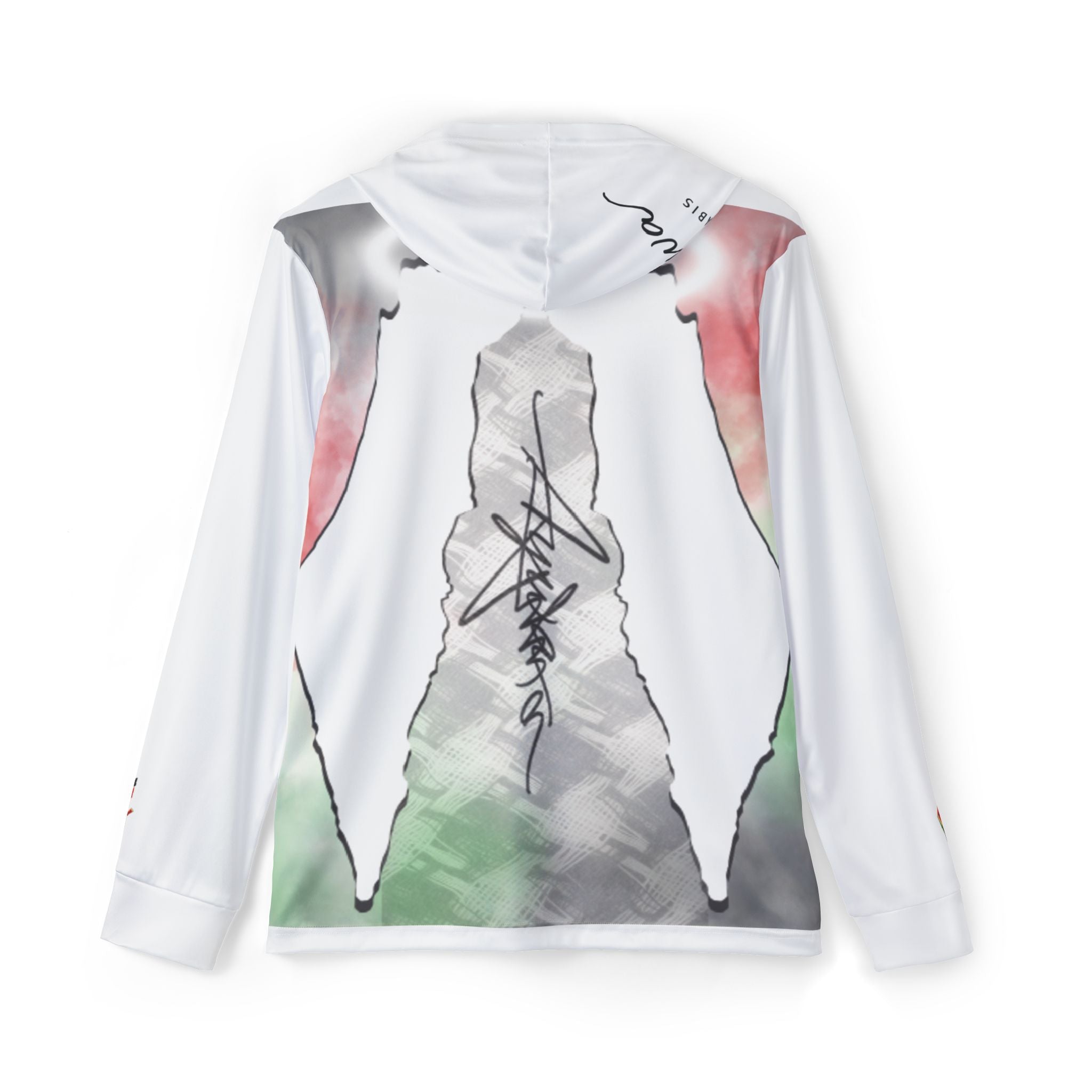 Aywa Malaabis - Aywa's Aqua Waves Sports Hoodie- Large Black Font