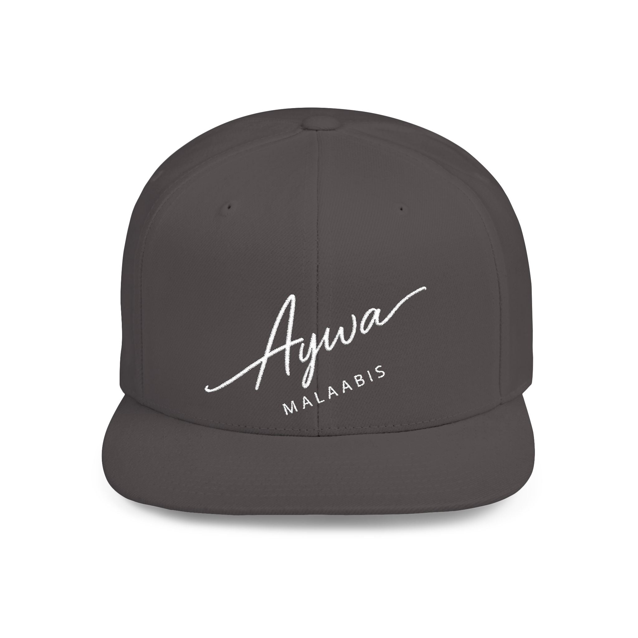 Aywa Snapback Hat — Flat Bill Cap