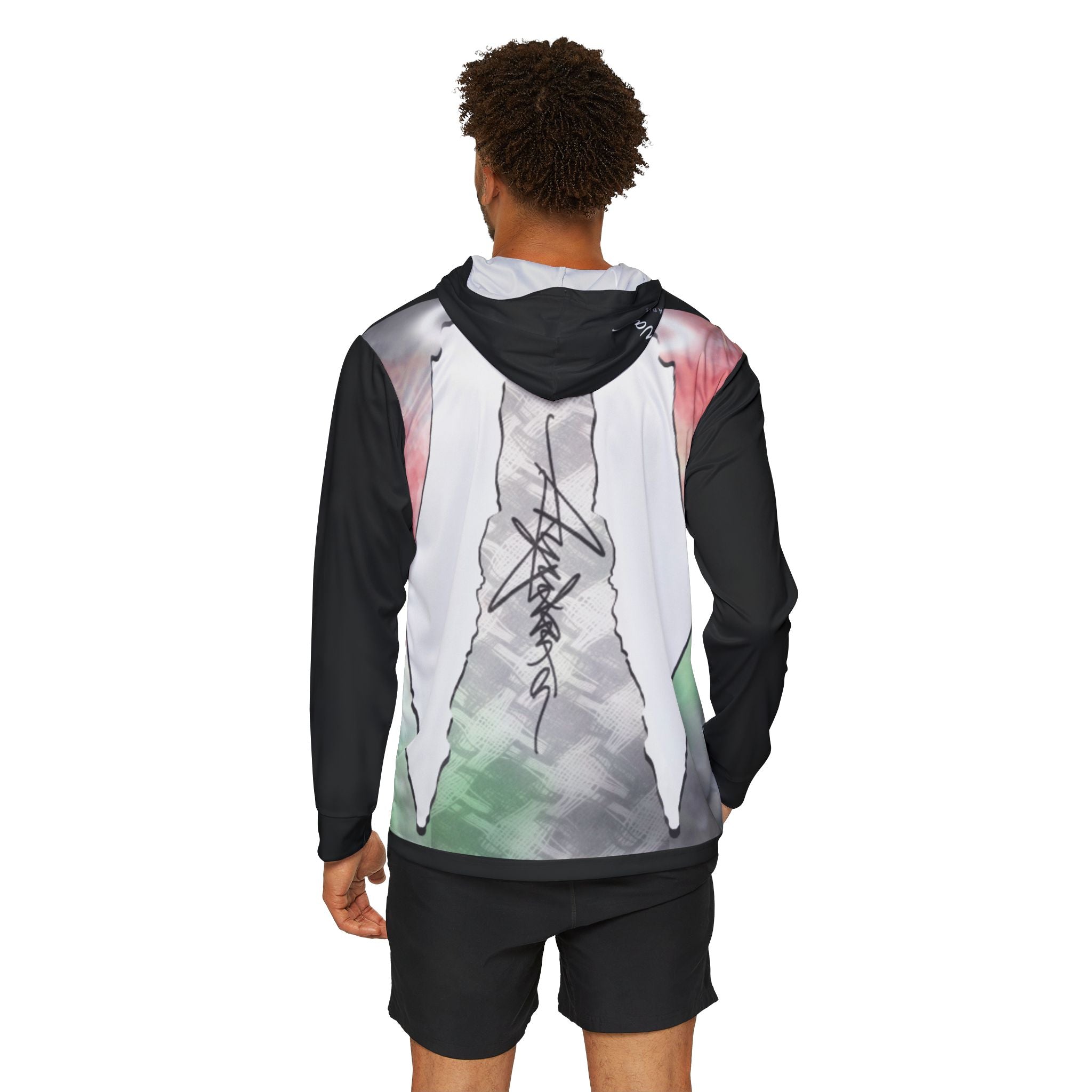 Aywa Malaabis - Aywa's Aqua Waves Sports Hoodie - Regular White Font