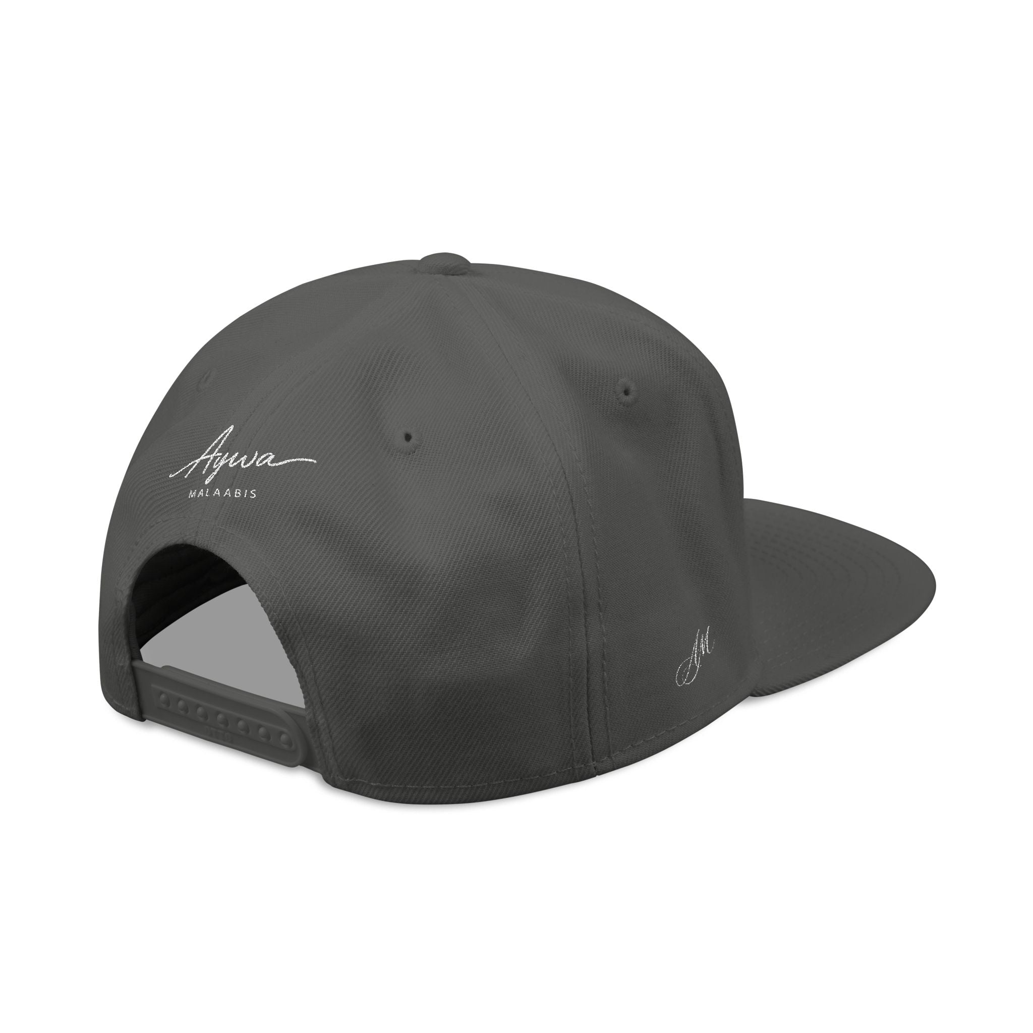 Aywa Malaabis Snapback Hat — Embroidered 'Aywa' Streetwear Cap
