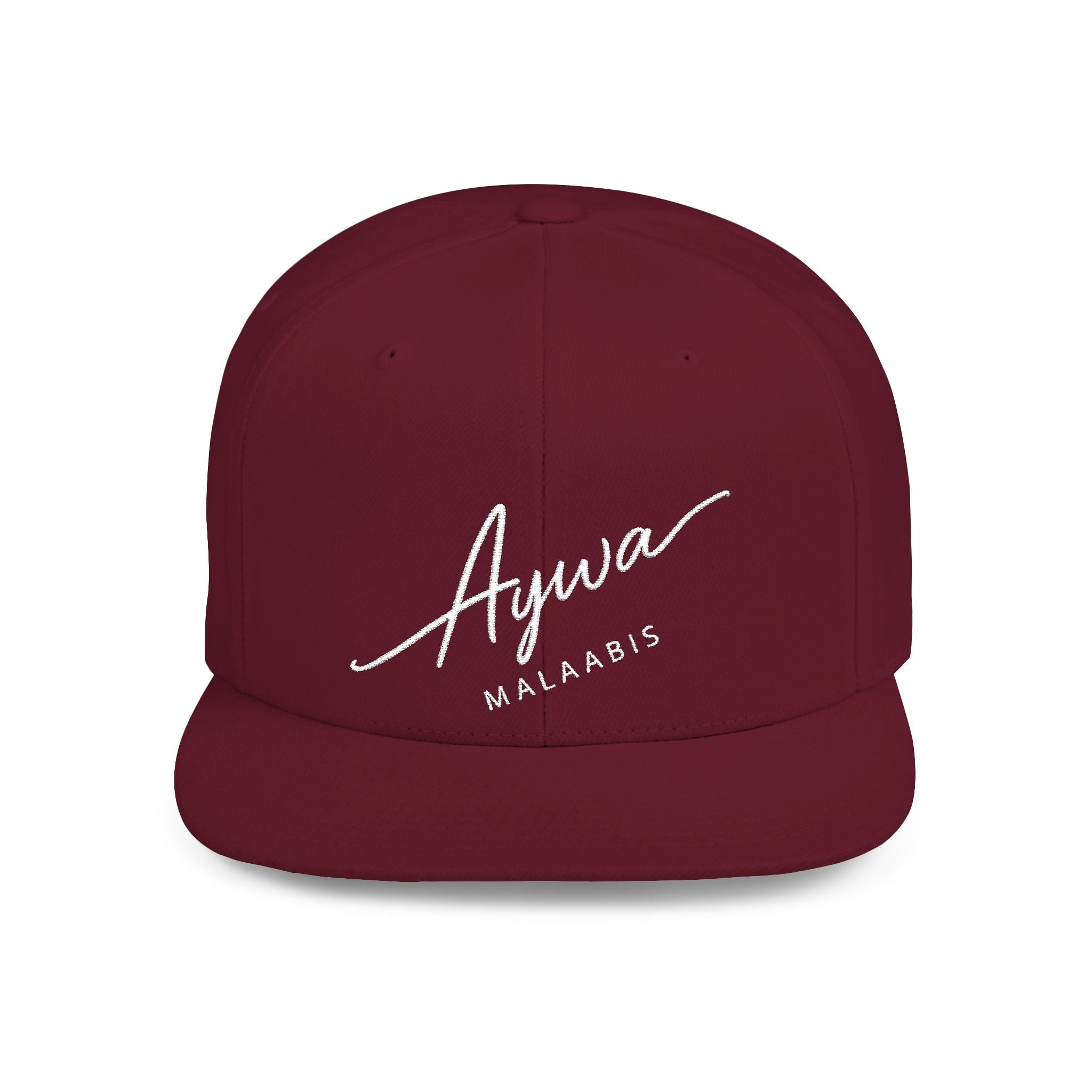 Aywa Snapback Hat — Flat Bill Cap