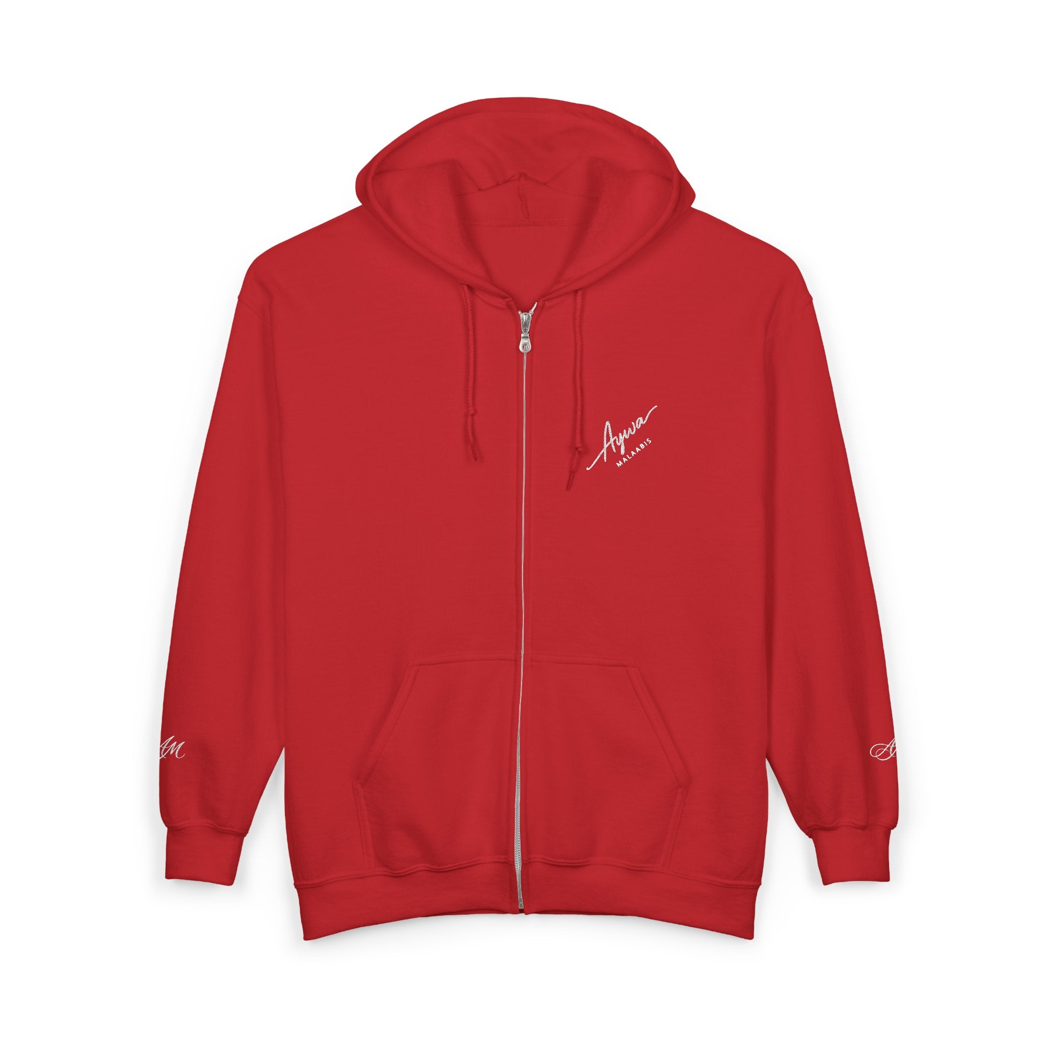 Aywa Malaabis - Signature Script Zip Hoodie- White Font