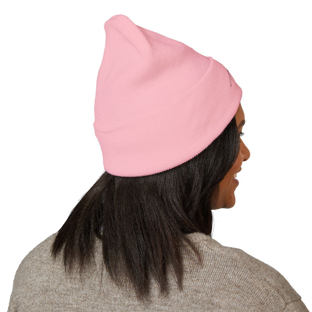 Aywa Malaabis Embroidered Beanie | Classic Cuffed Knit Hat | Minimal Streetwear Winter Cap