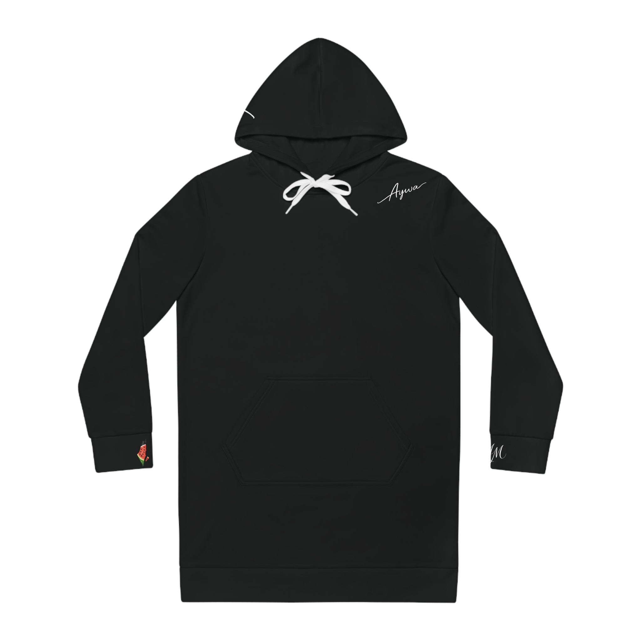 Aywa Malaabis - Aywa's Oversized Hoodie Dress - Small White Font
