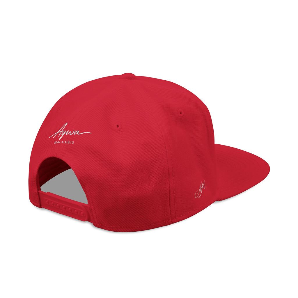 Aywa Malaabis Snapback Hat — Embroidered 'Aywa' Streetwear Cap