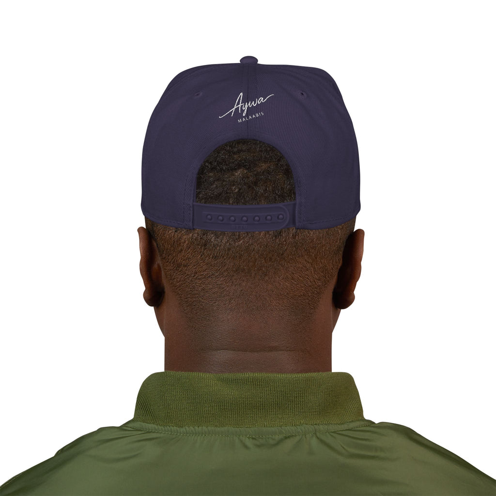 Aywa Malaabis Snapback Hat — Embroidered 'Aywa' Streetwear Cap