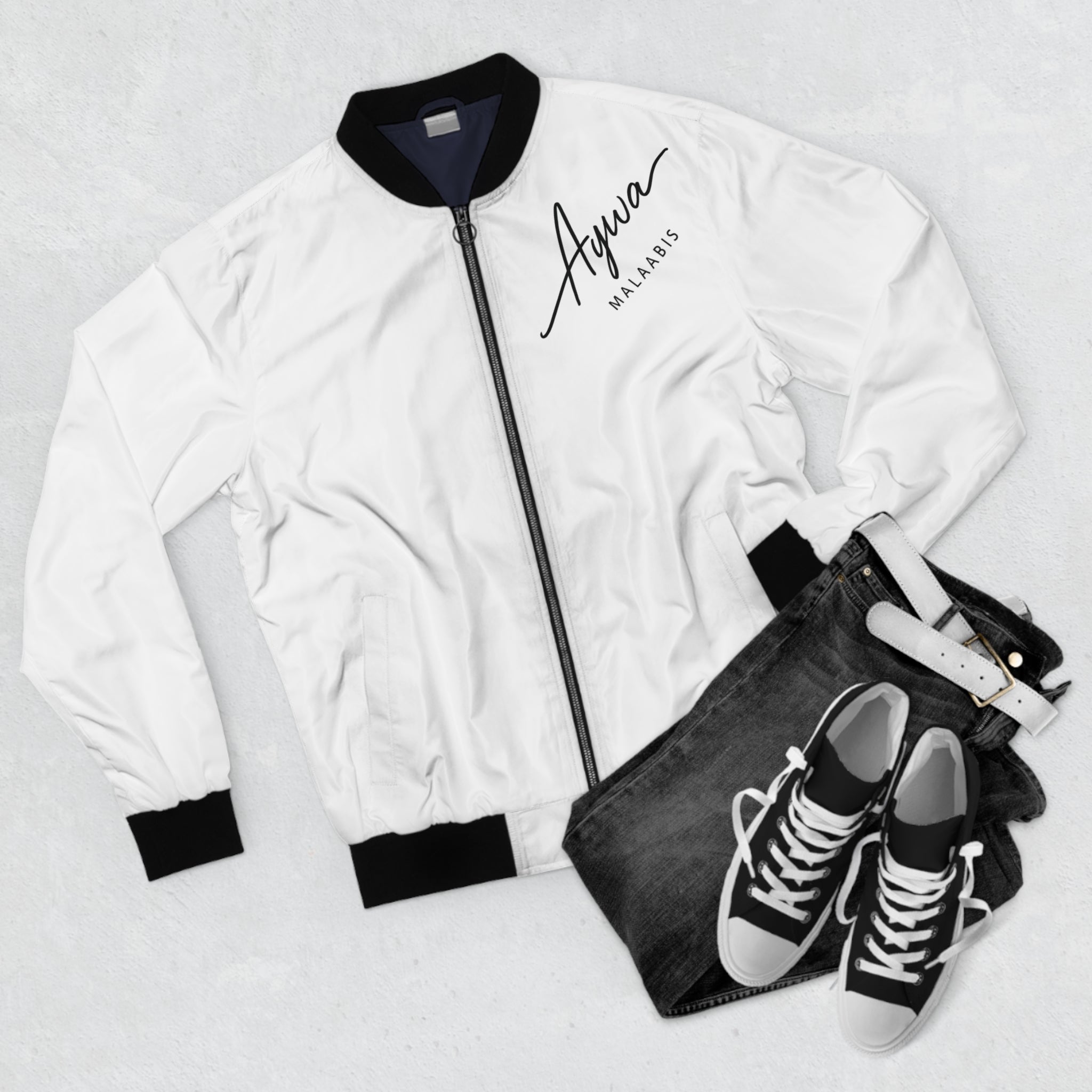 Aywa Malaabis - Aywa's Signature Bomber Jacket - Black Font