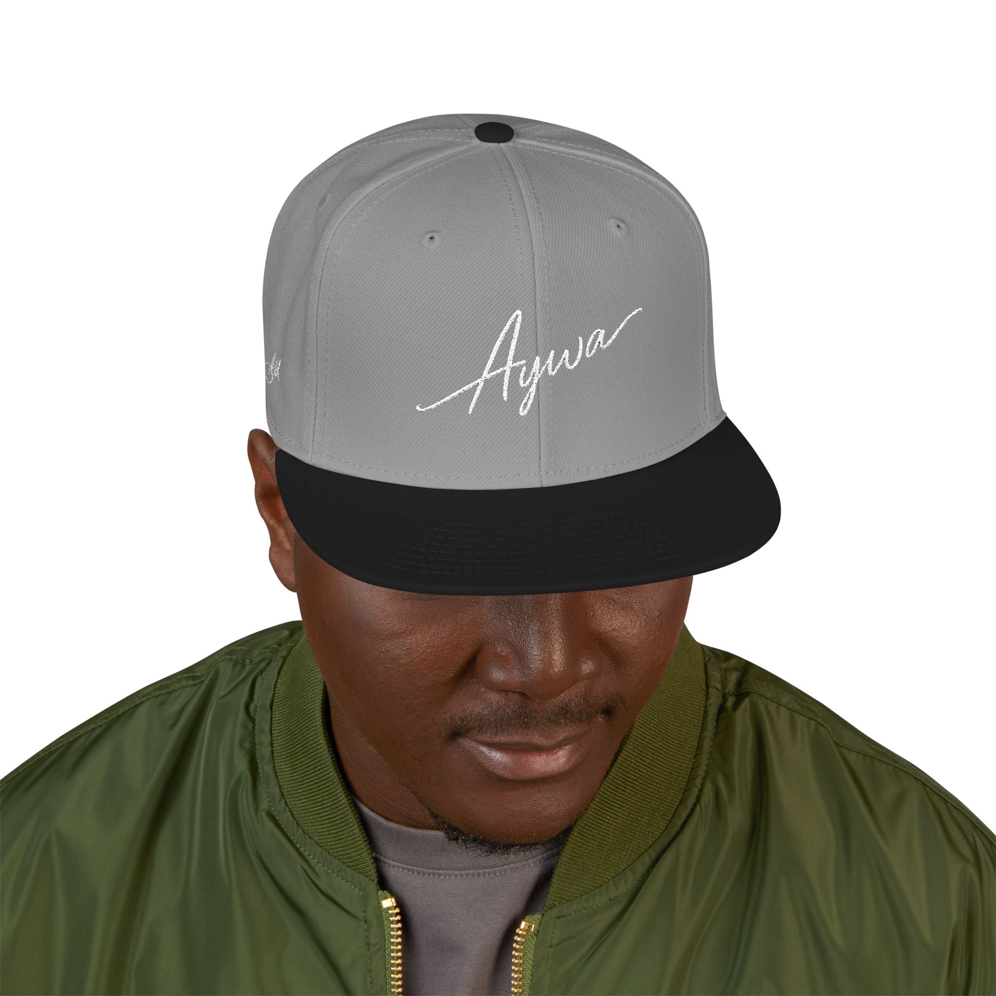 Aywa Malaabis Snapback Hat — Embroidered 'Aywa' Streetwear Cap