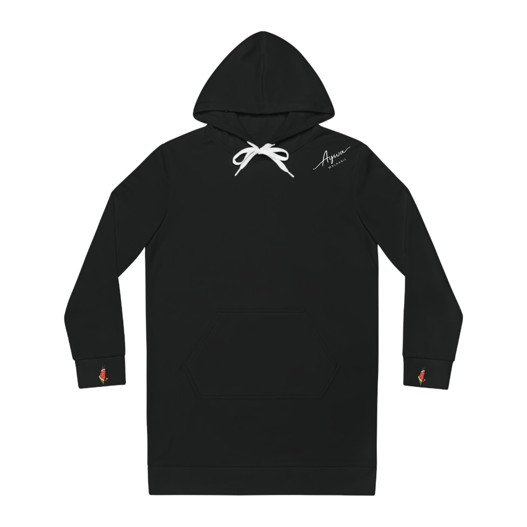 Aywa Malaabis - Aywa's Oversized Hoodie Dress - Small White Font