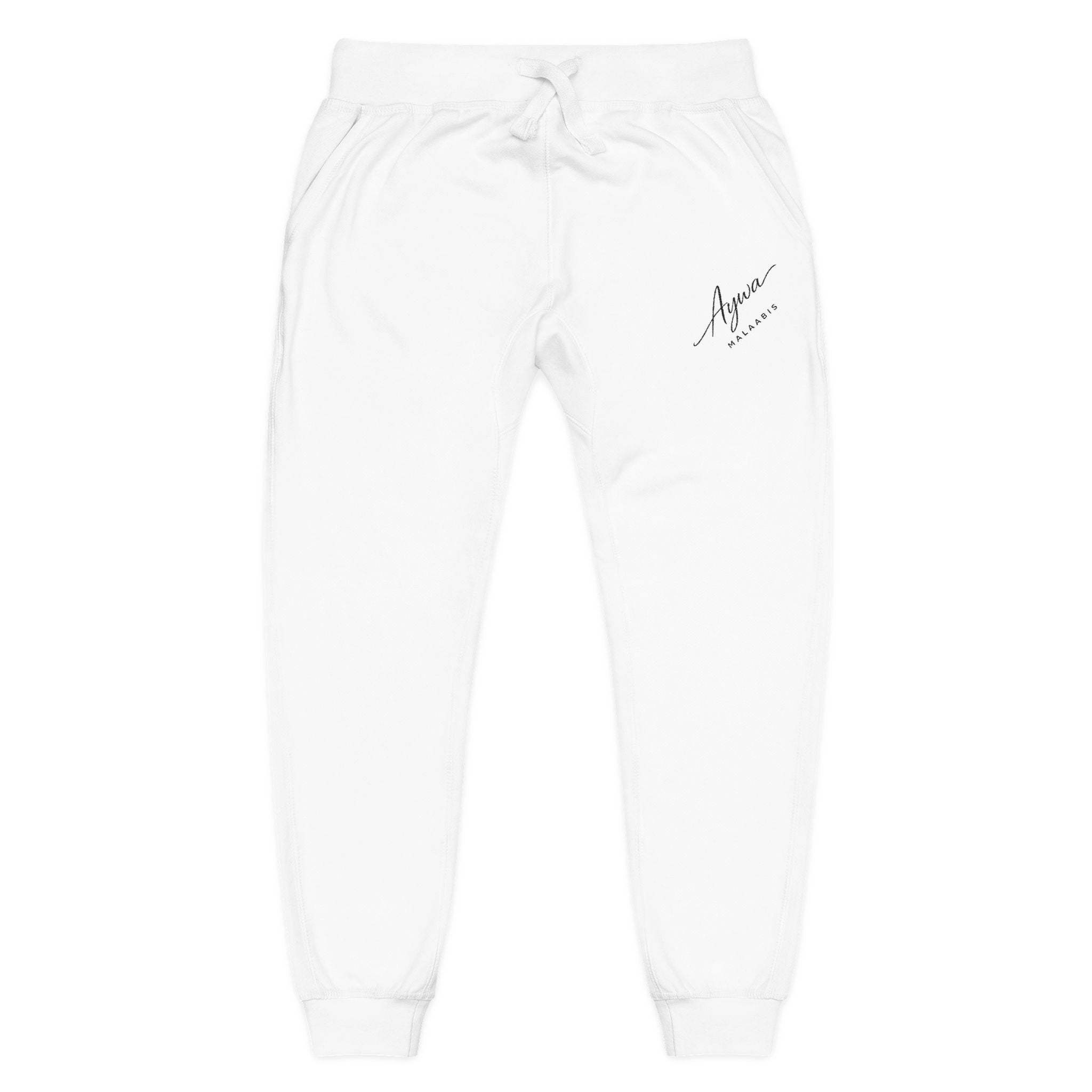 Embroidered Aywa Malaabis Fleece Sweatpants — Cozy Womens/Mens Joggers
