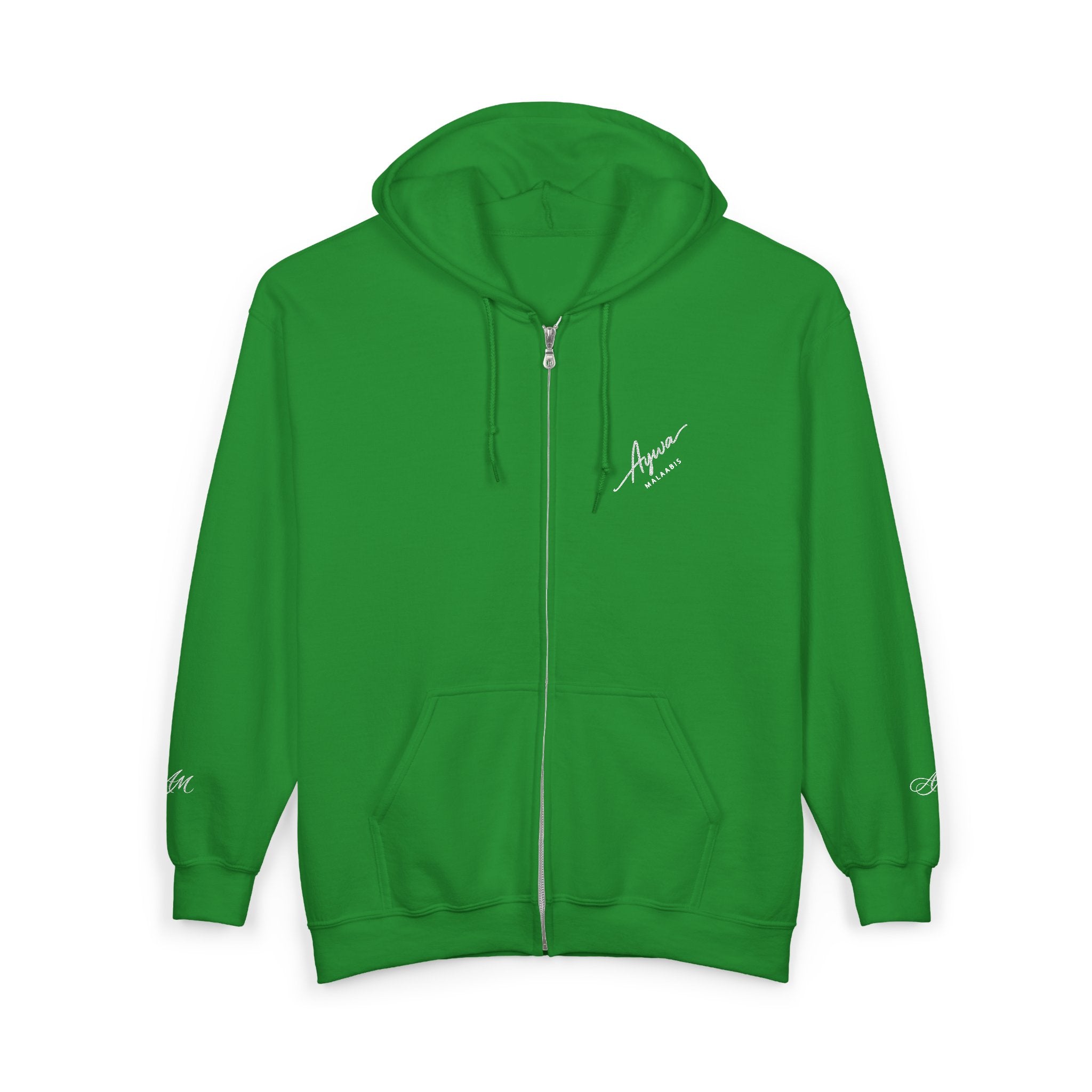 Aywa Malaabis - Signature Script Zip Hoodie- White Font