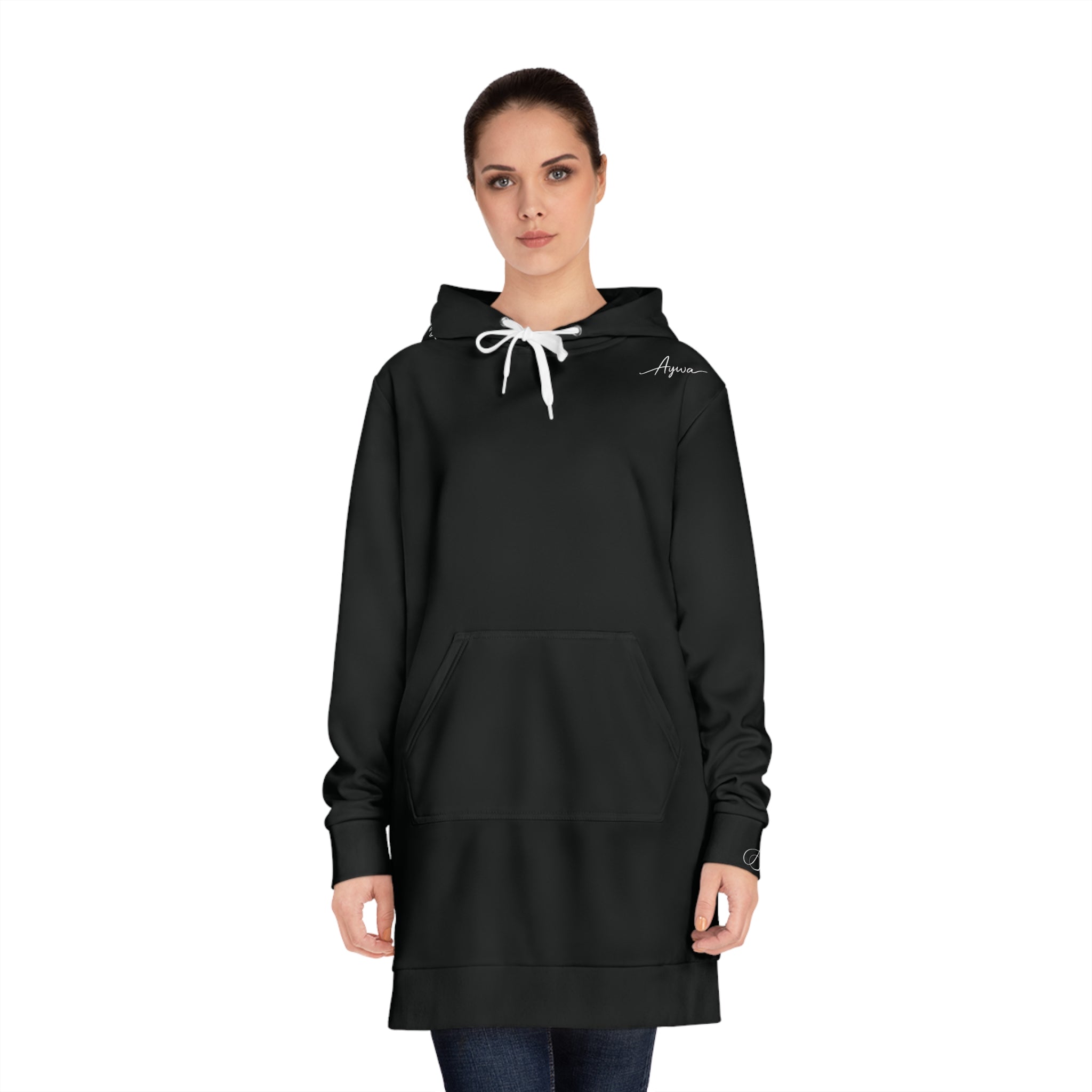 Aywa Malaabis - Aywa's Oversized Hoodie Dress - Small White Font