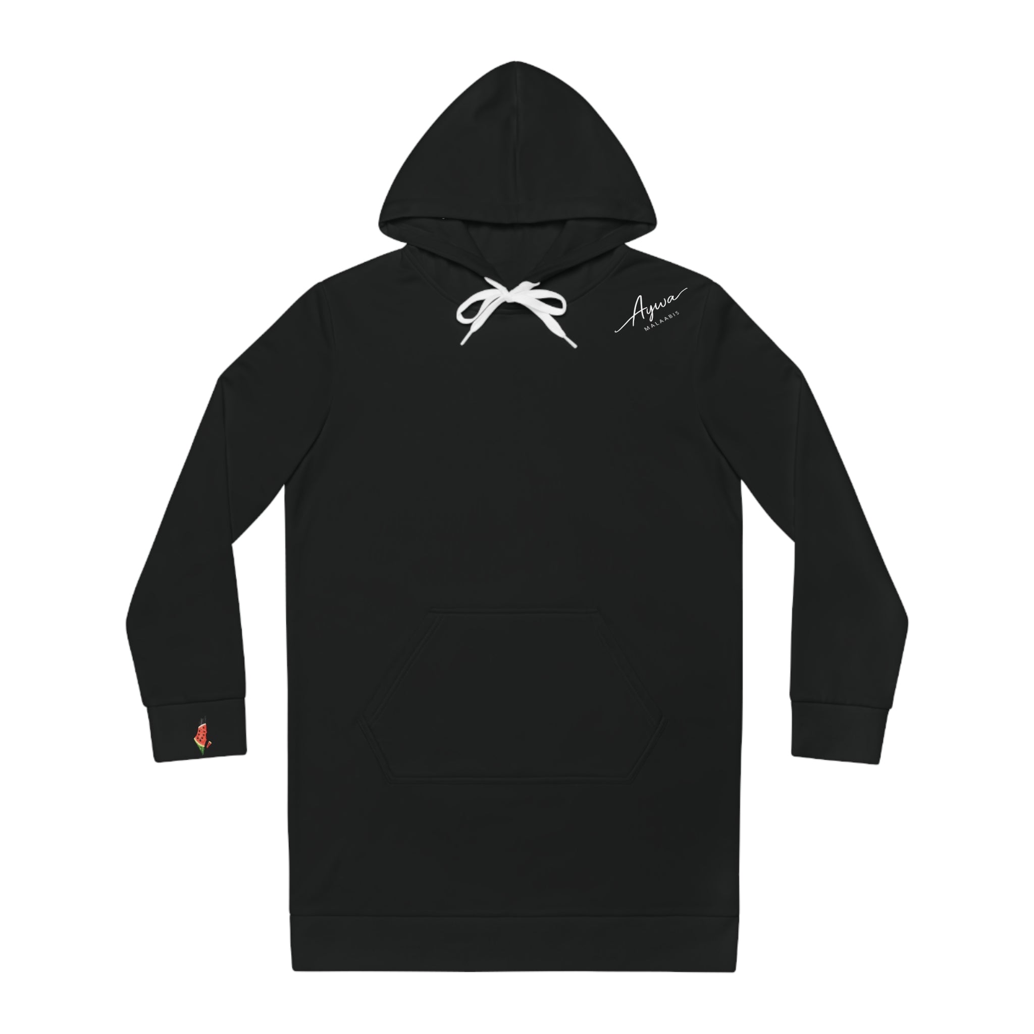 Aywa Malaabis - Aywa's Oversized Hoodie Dress - Small White Font