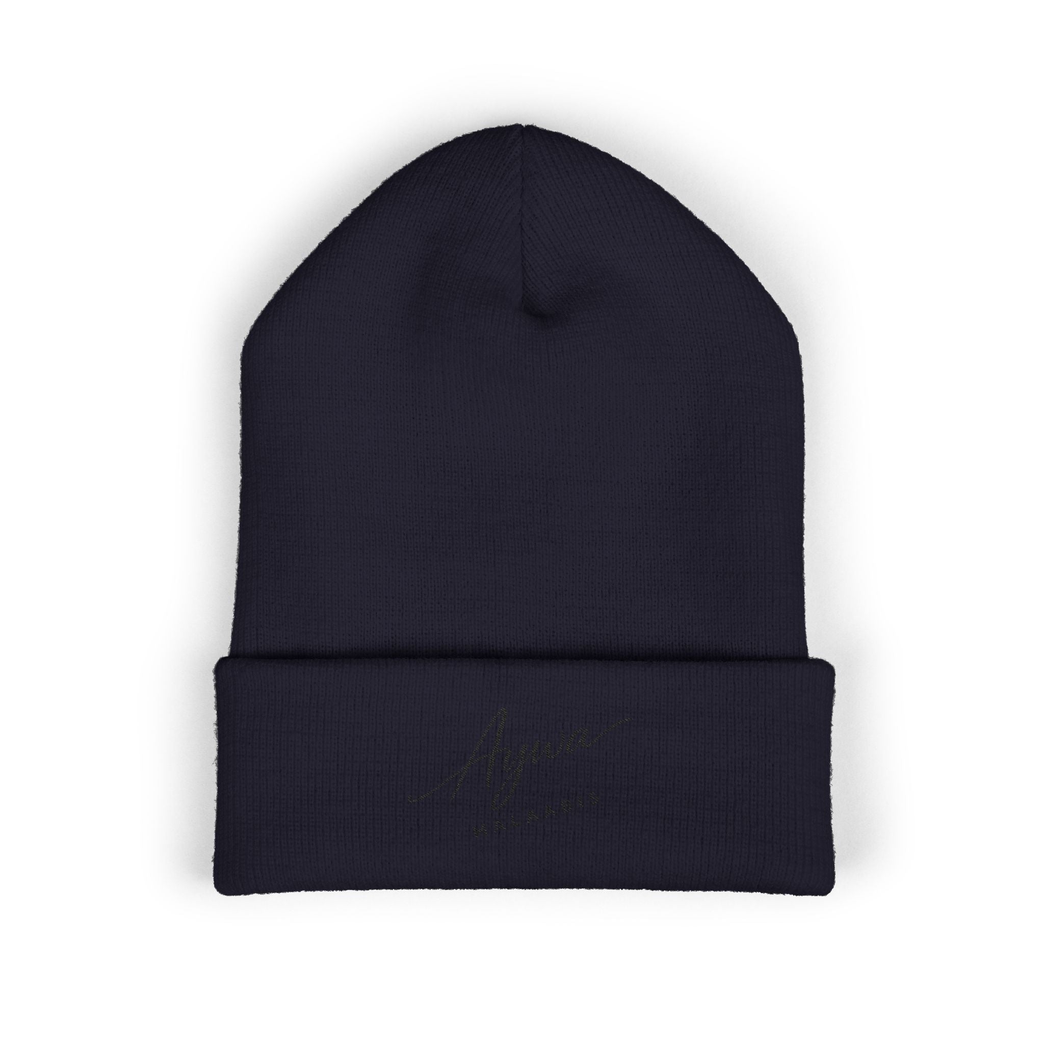 Aywa Malaabis Embroidered Beanie | Classic Cuffed Knit Hat | Minimal Streetwear Winter Cap