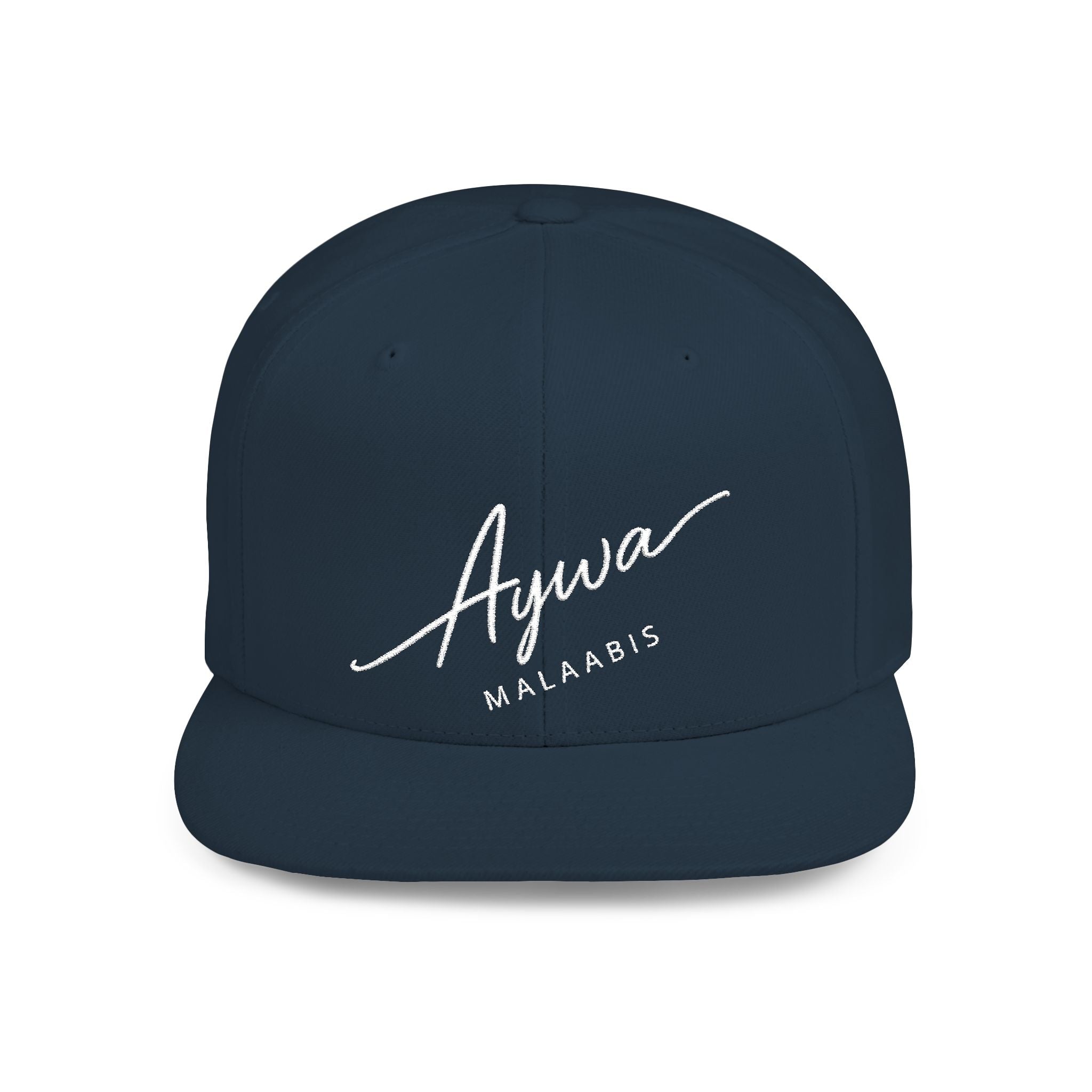 Aywa Snapback Hat — Flat Bill Cap