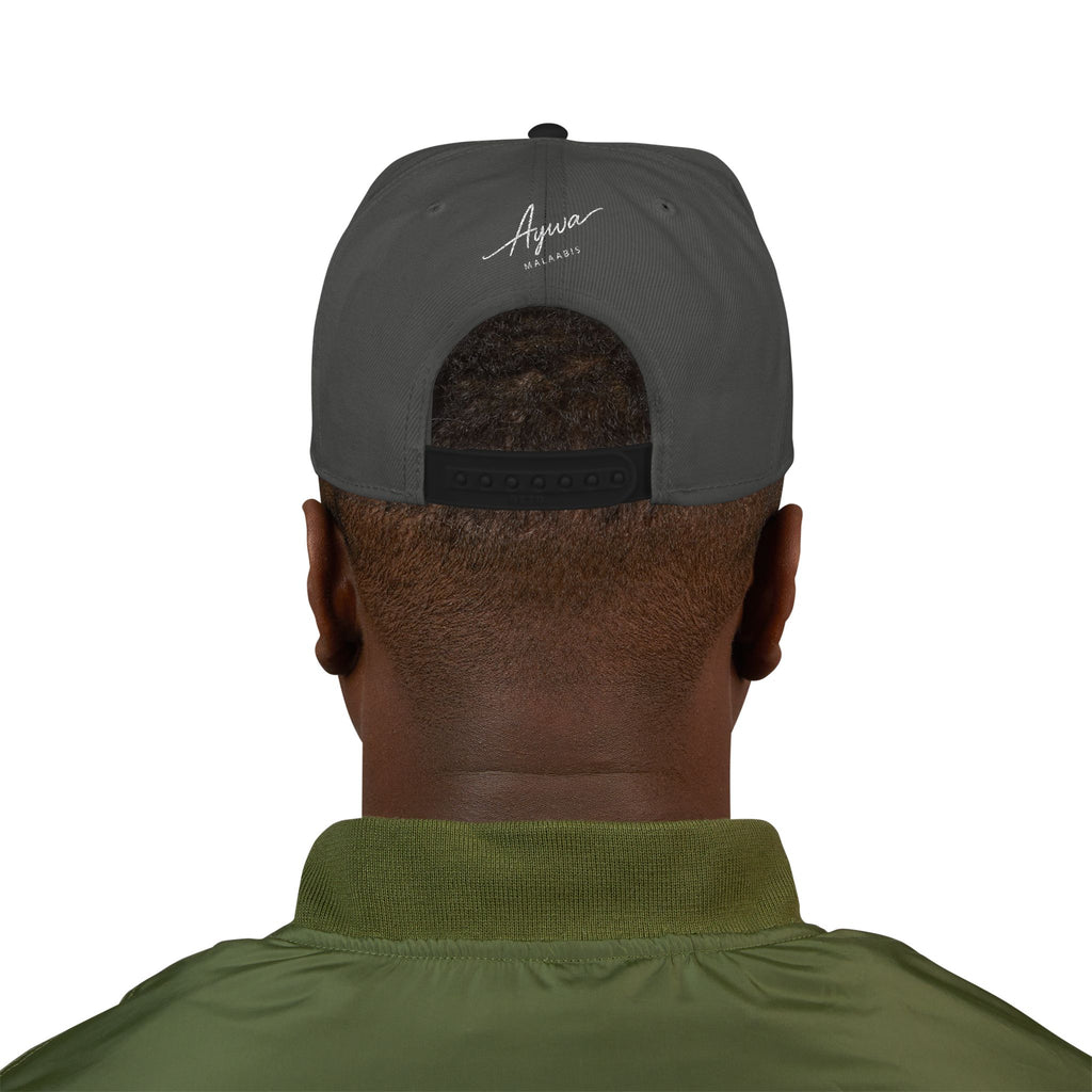 Aywa Malaabis Snapback Hat — Embroidered 'Aywa' Streetwear Cap