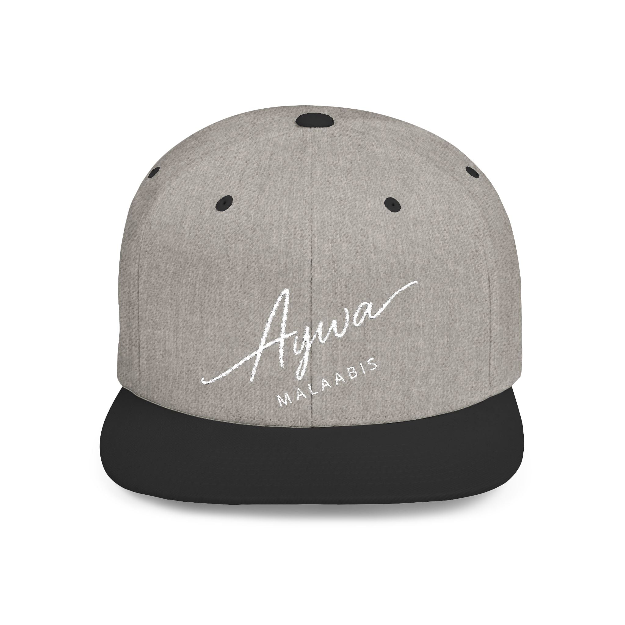 Aywa Snapback Hat — Flat Bill Cap