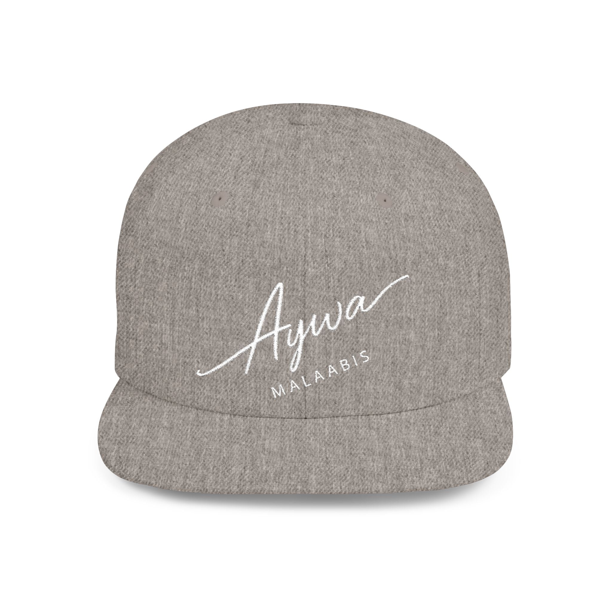 Aywa Snapback Hat — Flat Bill Cap