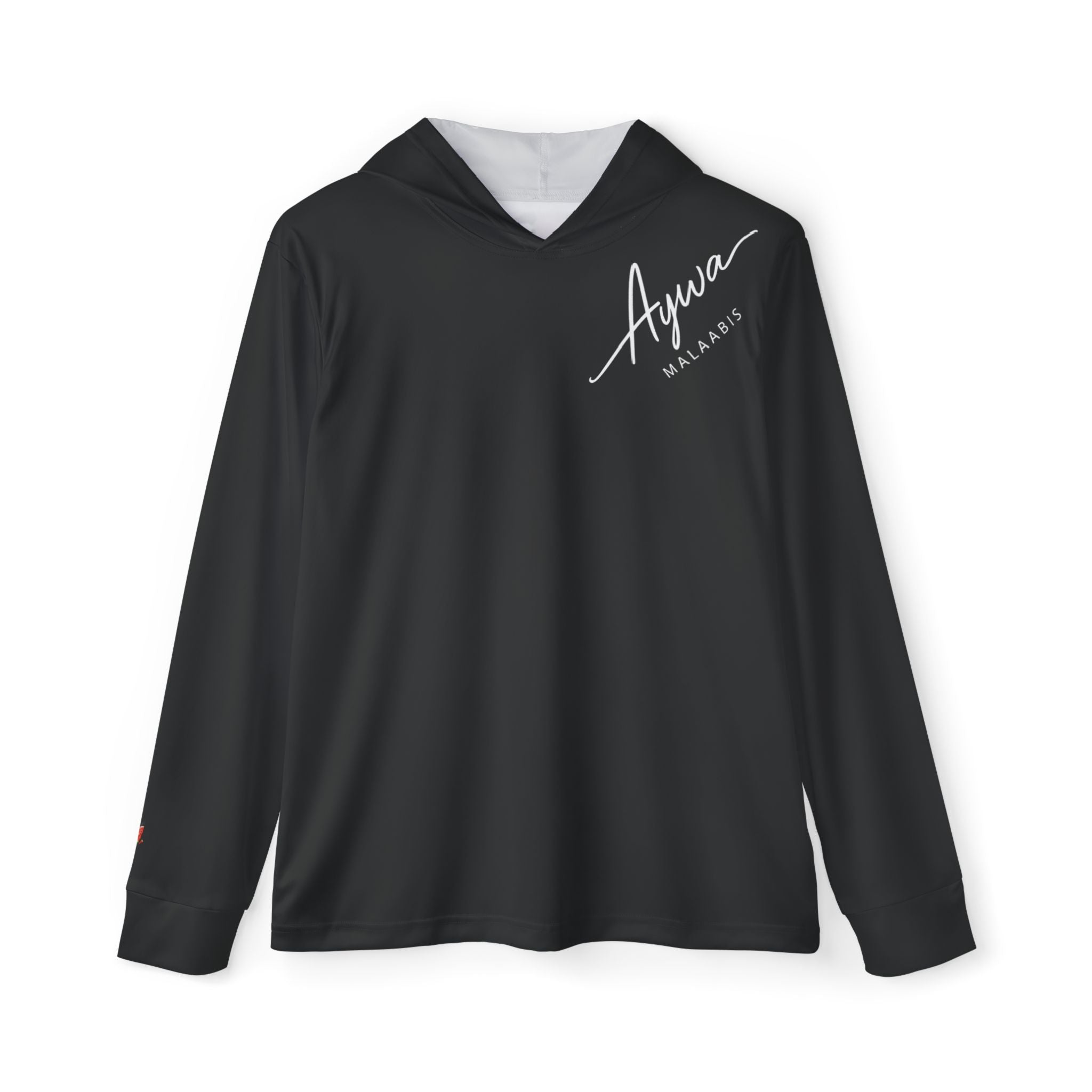 Aywa Malaabis - Aywa's Aqua Waves Sports Hoodie - Small White Font