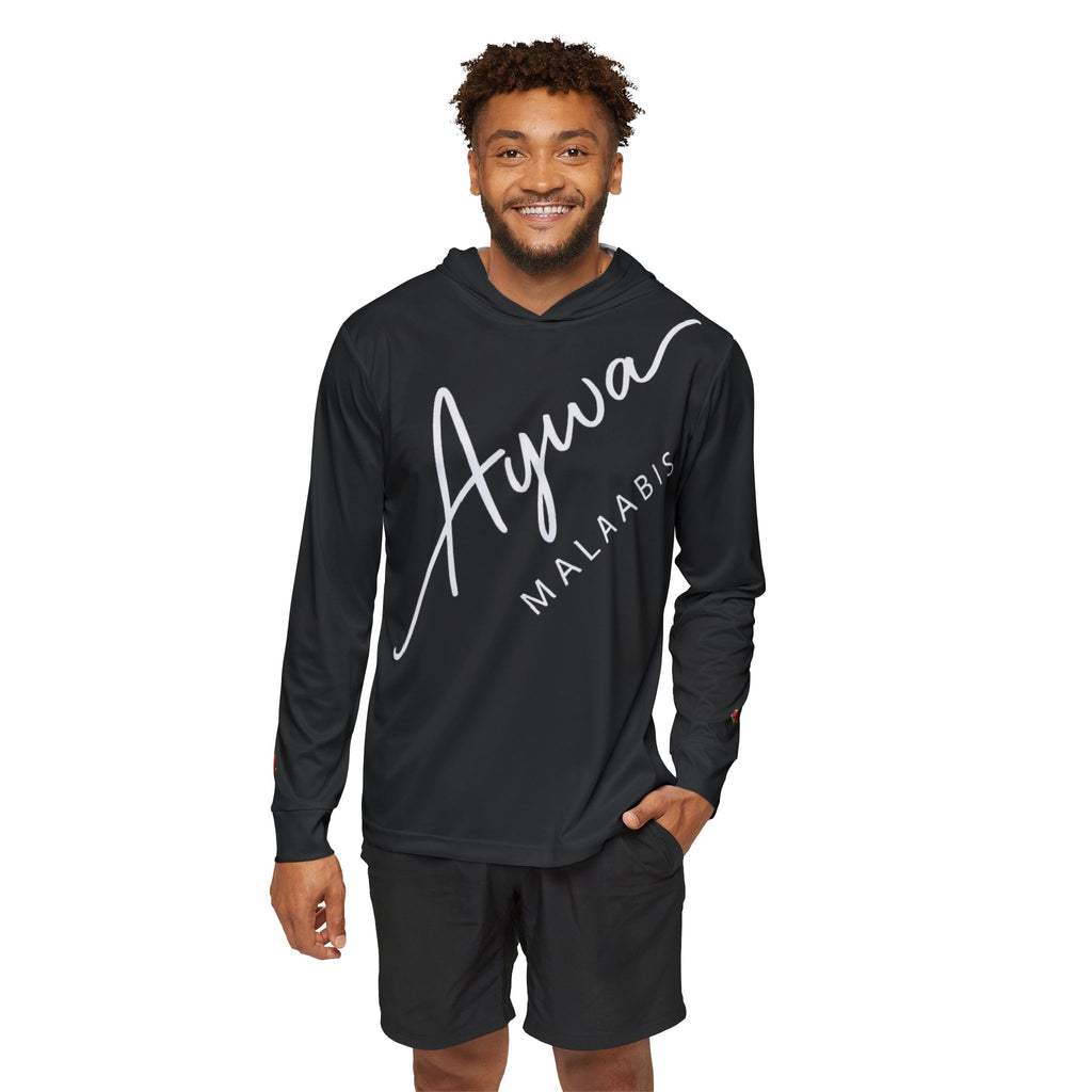 Aywa Malaabis - Aywa's Aqua Waves Sports Hoodie - Large White Font