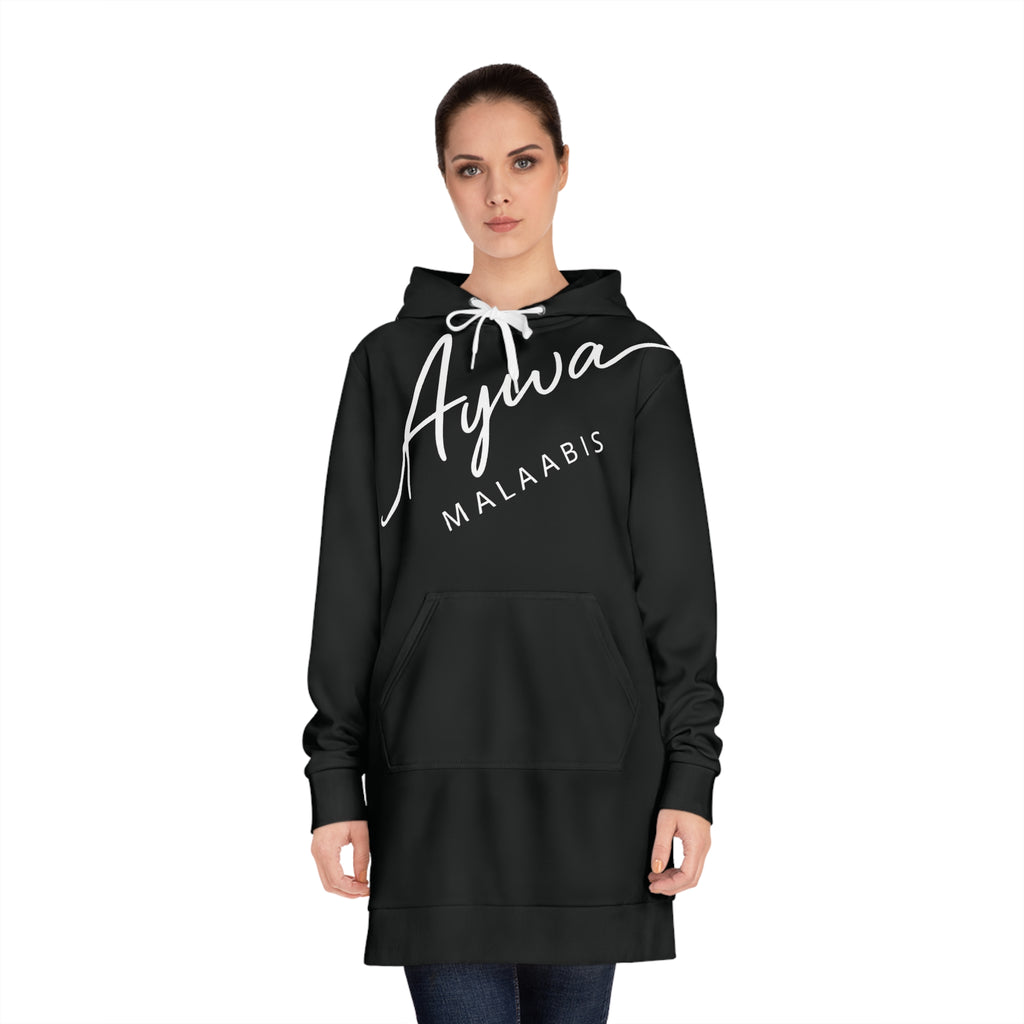 Aywa Malaabis - Aywa's Oversized Hoodie Dress - Large White Font