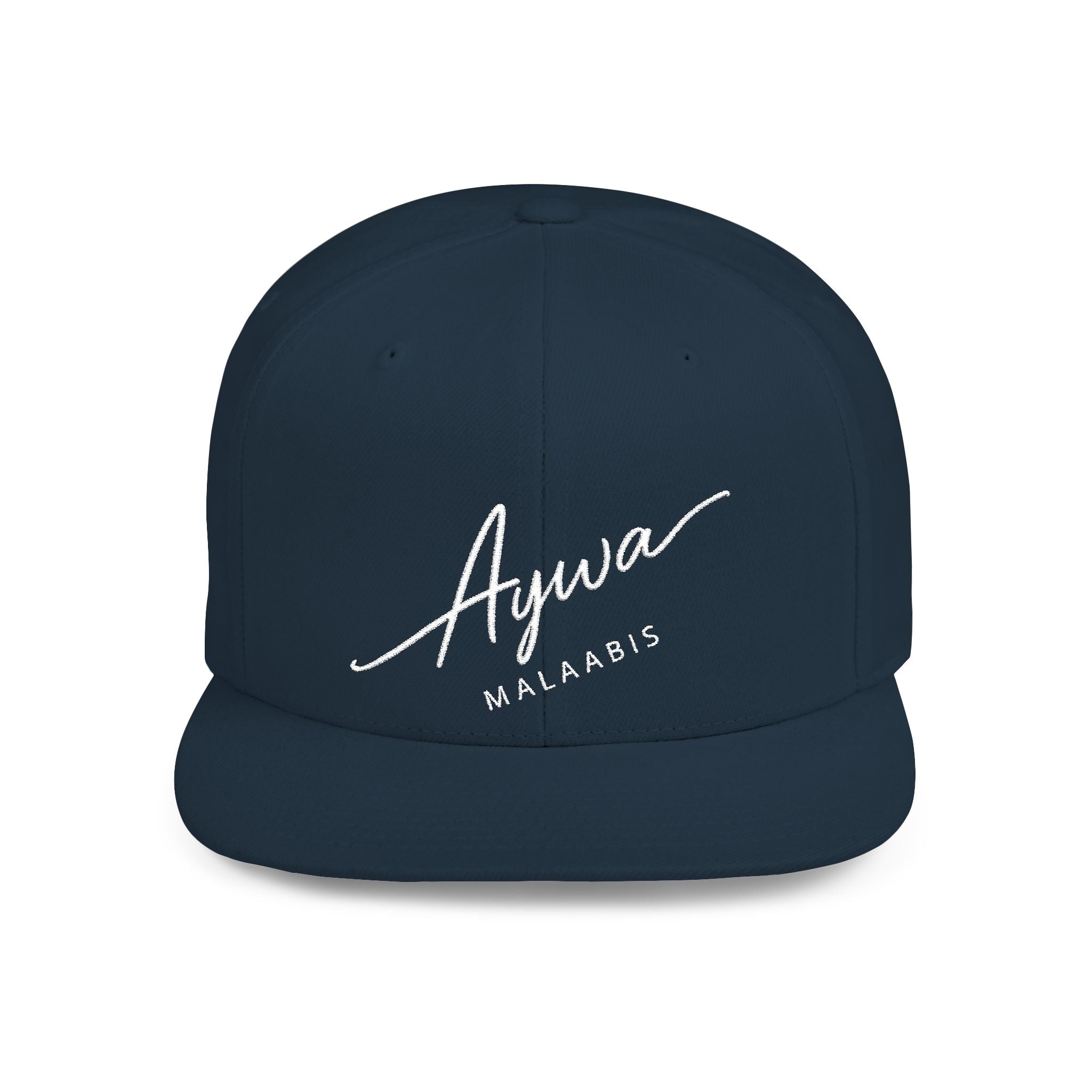 Aywa Snapback Hat — Flat Bill Cap
