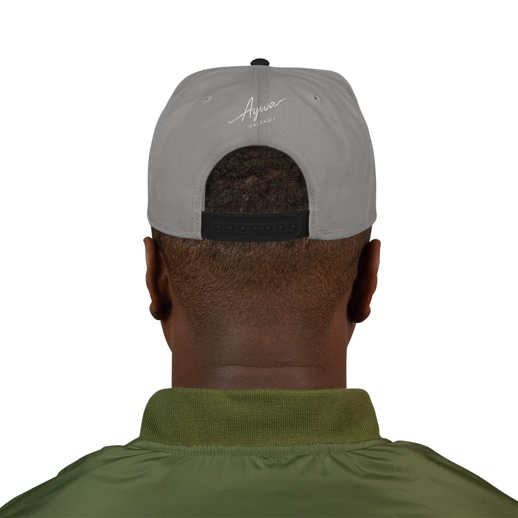 Aywa Malaabis Snapback Hat — Embroidered 'Aywa' Streetwear Cap