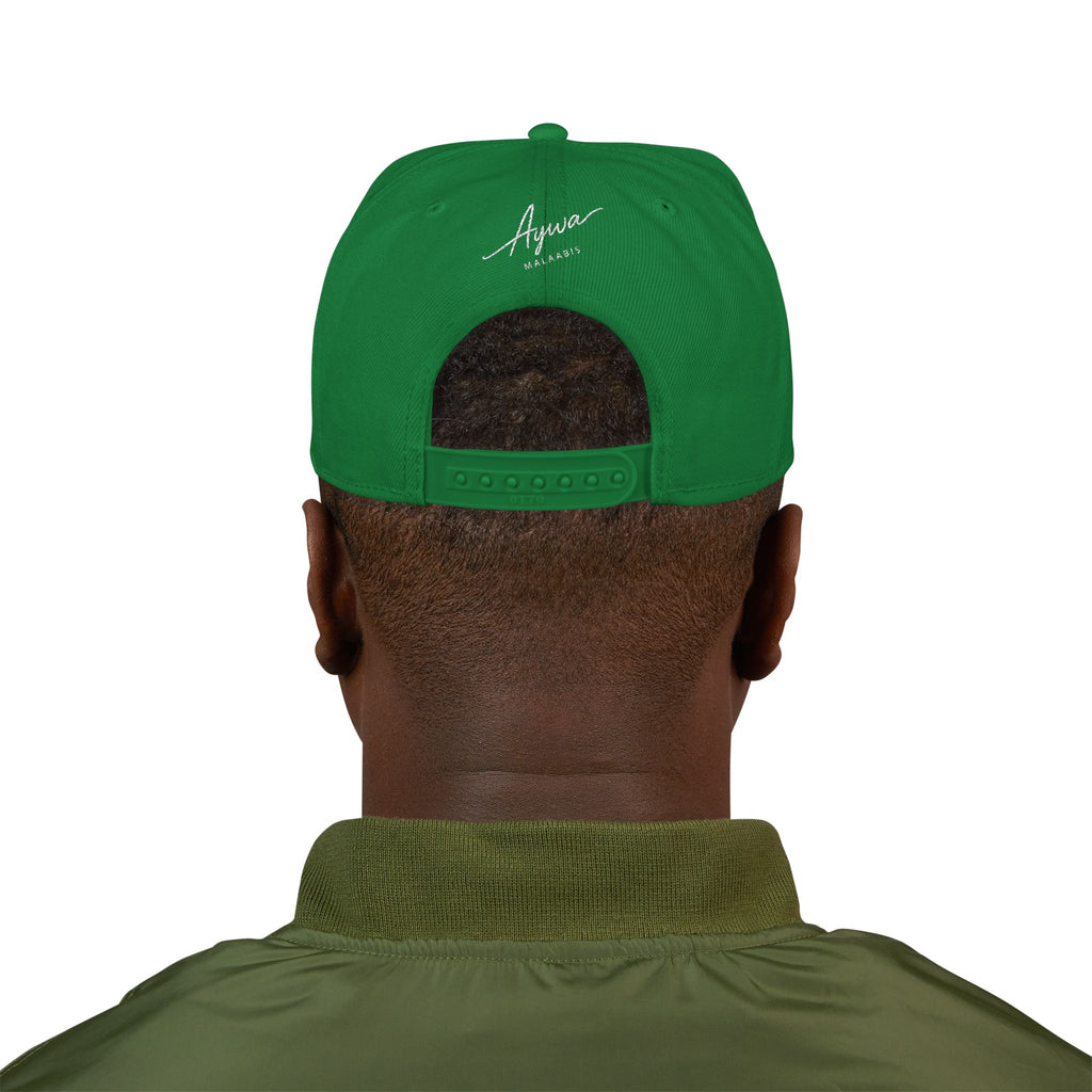 Aywa Malaabis Snapback Hat — Embroidered 'Aywa' Streetwear Cap