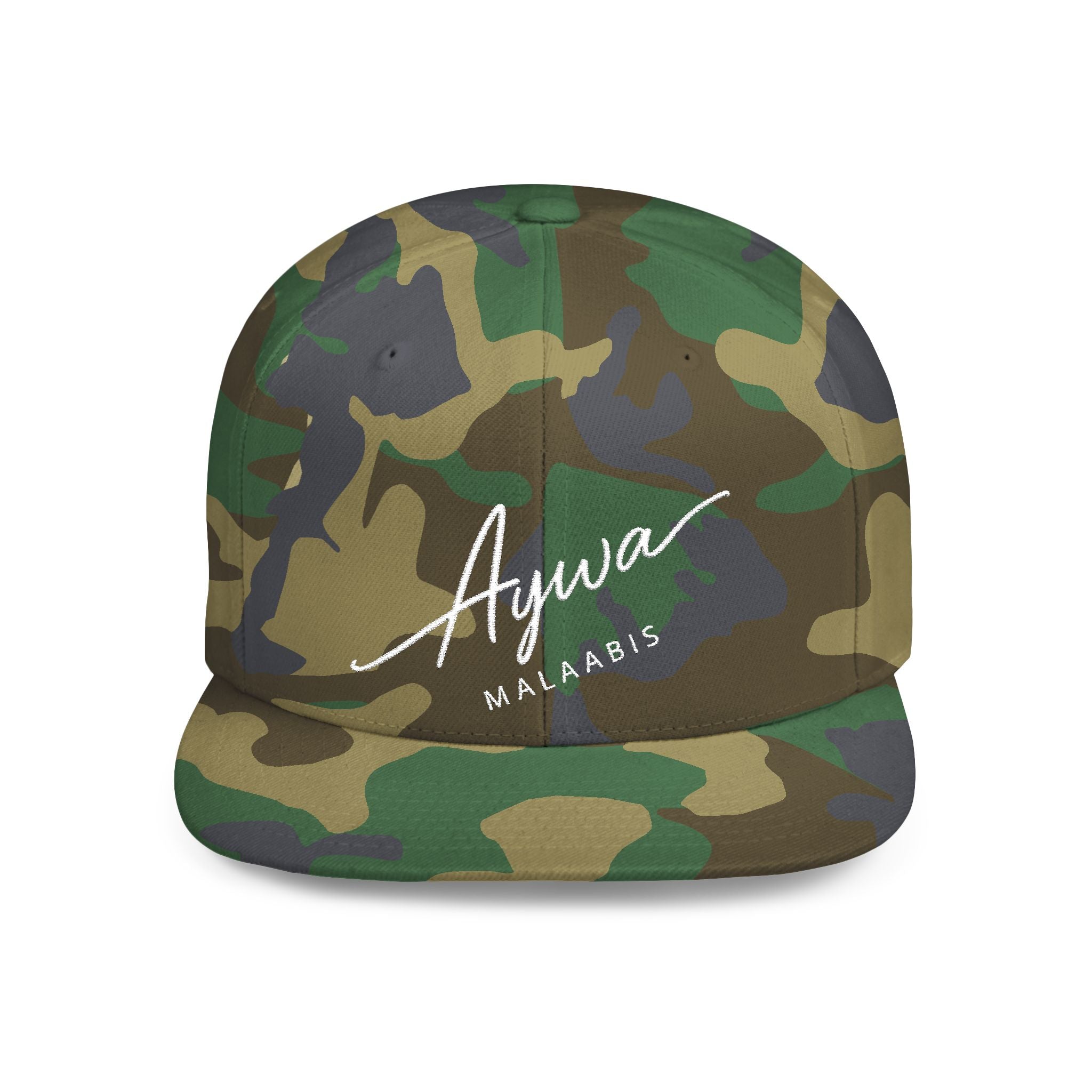 Aywa Snapback Hat — Flat Bill Cap